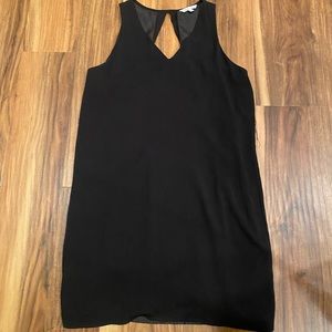 Black Naked Zebra Shift Dress with Keyhole Back S